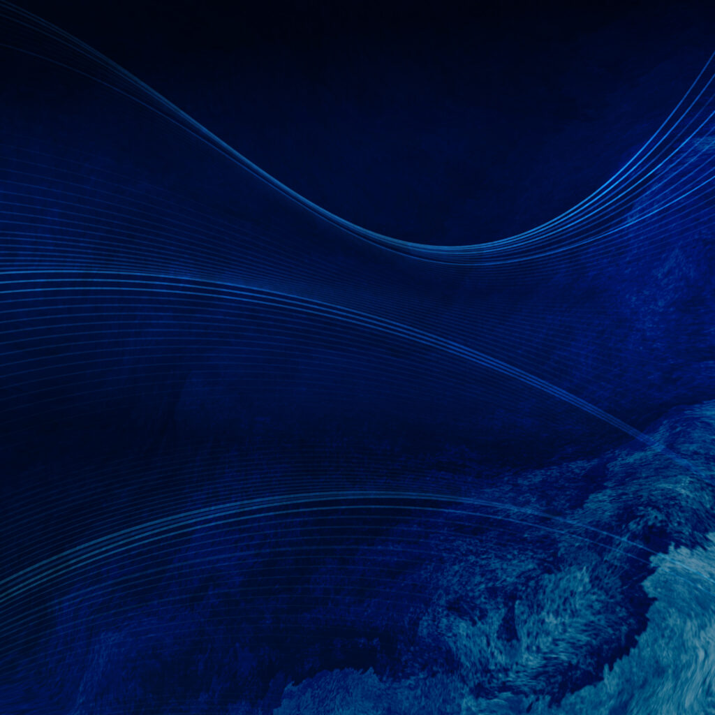 Abstract blue background with sweeping light-blue curves suggesting motion in a dark gradient.